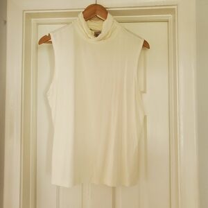 Jillian & Nicole Ivory Sleeveless Turtleneck Sz L